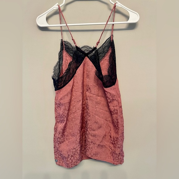 Scotch & Soda Pink Tank Top with Black Lace Details XS - Picture 3 of 4
